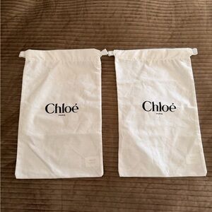 Chloe White Drawstring Dust Bags Set of 2